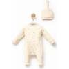 Star Print Babygrow & Hat, Cream - Footie Pajamas - 5