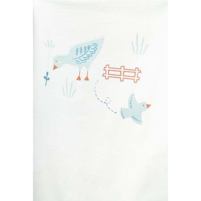 Nature Graphic Blanket, White - Blankets - 2