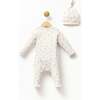 Safari Print Babygrow & Hat, Cream - Footie Pajamas - 5