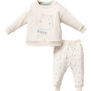 Hippo Graphic Outfit, Cream - Mixed Apparel Set - 1 - thumbnail