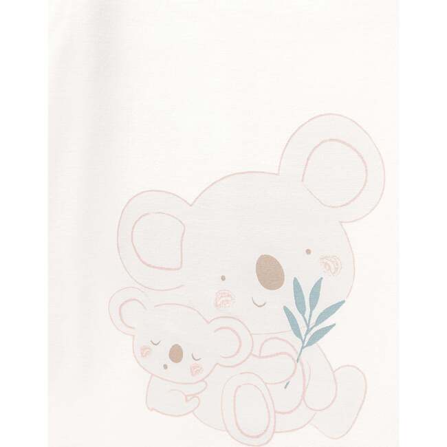 Koala Graphic Blanket, White - Blankets - 2