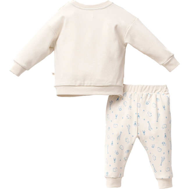 Hippo Graphic Outfit, Cream - Mixed Apparel Set - 3