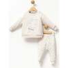 Hippo Graphic Outfit, Cream - Mixed Apparel Set - 4