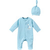 Goose Graphic Babygrow & Hat, Blue - Footie Pajamas - 1 - thumbnail