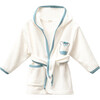 Zebra Graphic Bathrobe, Ivory - Bathrobes - 1 - thumbnail