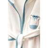 Zebra Graphic Bathrobe, Ivory - Bathrobes - 2