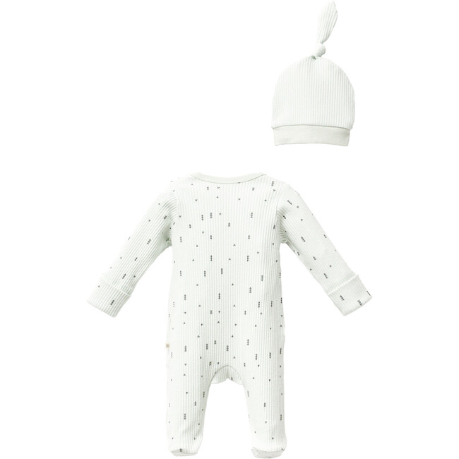 Forest Print Babygrow & Hat, Mint - Footie Pajamas - 2