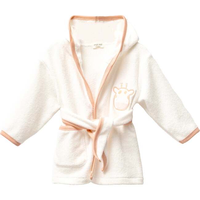 Giraffe Graphic Bathrobe, Ivory