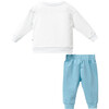 Winter Goose Graphic Outfit, White - Mixed Apparel Set - 2