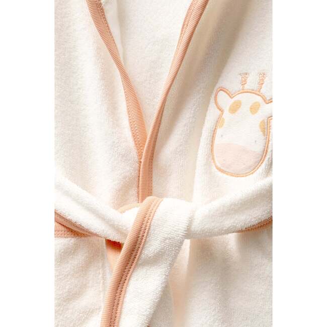 Giraffe Graphic Bathrobe, Ivory - Bathrobes - 2