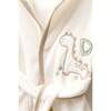 Dino Graphic Bathrobe, Ivory - Bathrobes - 2