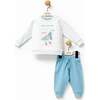 Winter Goose Graphic Outfit, White - Mixed Apparel Set - 4