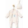 First Graphic Babygrow & Hat, Cream - Footie Pajamas - 4