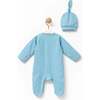 Goose Graphic Babygrow & Hat, Blue - Footie Pajamas - 6