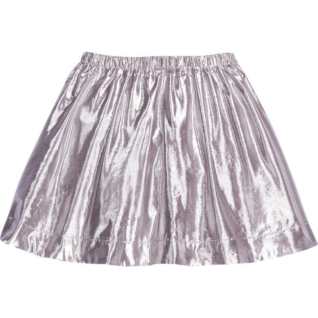 Metallic Elastic Waist Pull-On Circle Skirt, Sugarplum