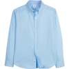 Button Down Shirt, Light Blue Pique - Button Downs - 1 - thumbnail