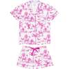 Women's Skydog Pink Short PJ Set - Pajamas - 1 - thumbnail