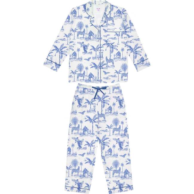 Women's Skydog Blue Long PJ Set