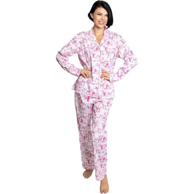 Women's Skydog Pink Long PJ Set - Pajamas - 2