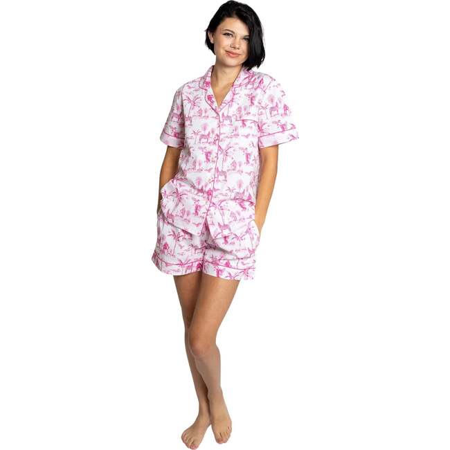 Women's Skydog Pink Short PJ Set - Pajamas - 2