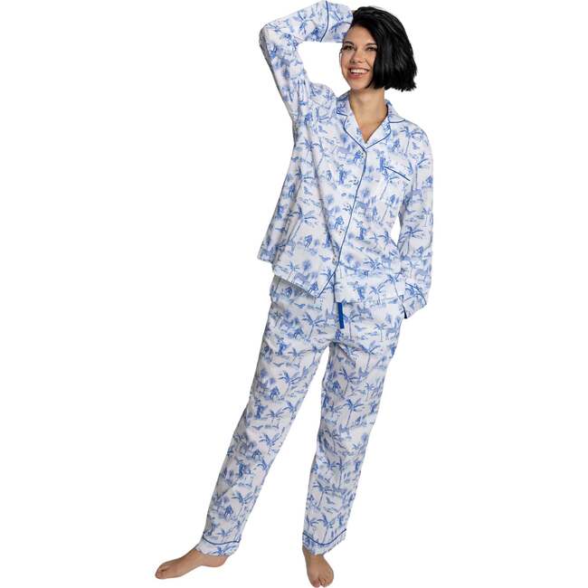 Women's Skydog Blue Long PJ Set - Pajamas - 2