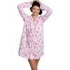 Women's Skydog Pink Night Shirt - Pajamas - 4