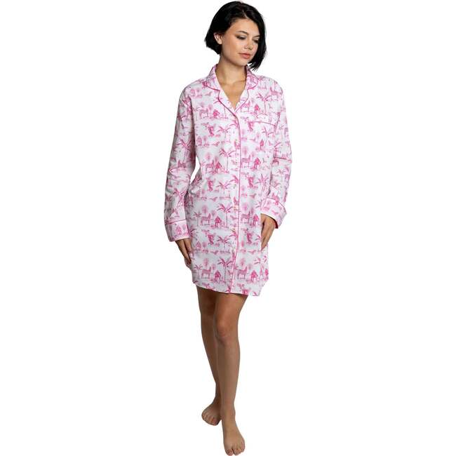 Women's Skydog Pink Night Shirt - Pajamas - 5