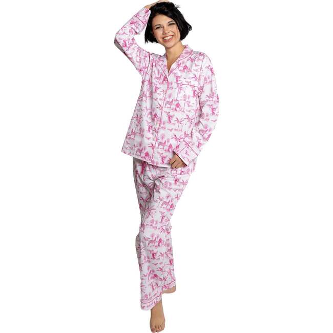 Women's Skydog Pink Long PJ Set - Pajamas - 5