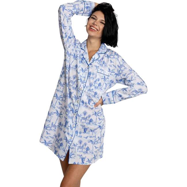 Women's Skydog Blue Night Shirt - Pajamas - 4