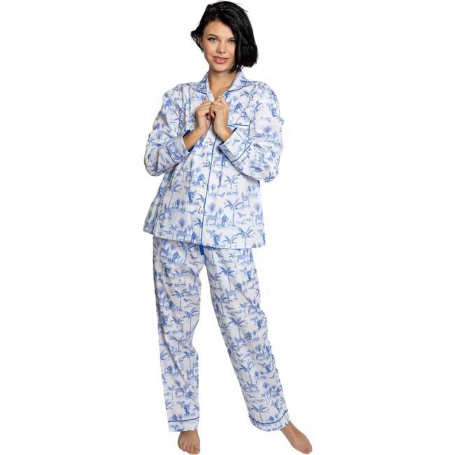 Women's Skydog Blue Long PJ Set - Pajamas - 5