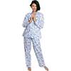 Women's Skydog Blue Long PJ Set - Pajamas - 5