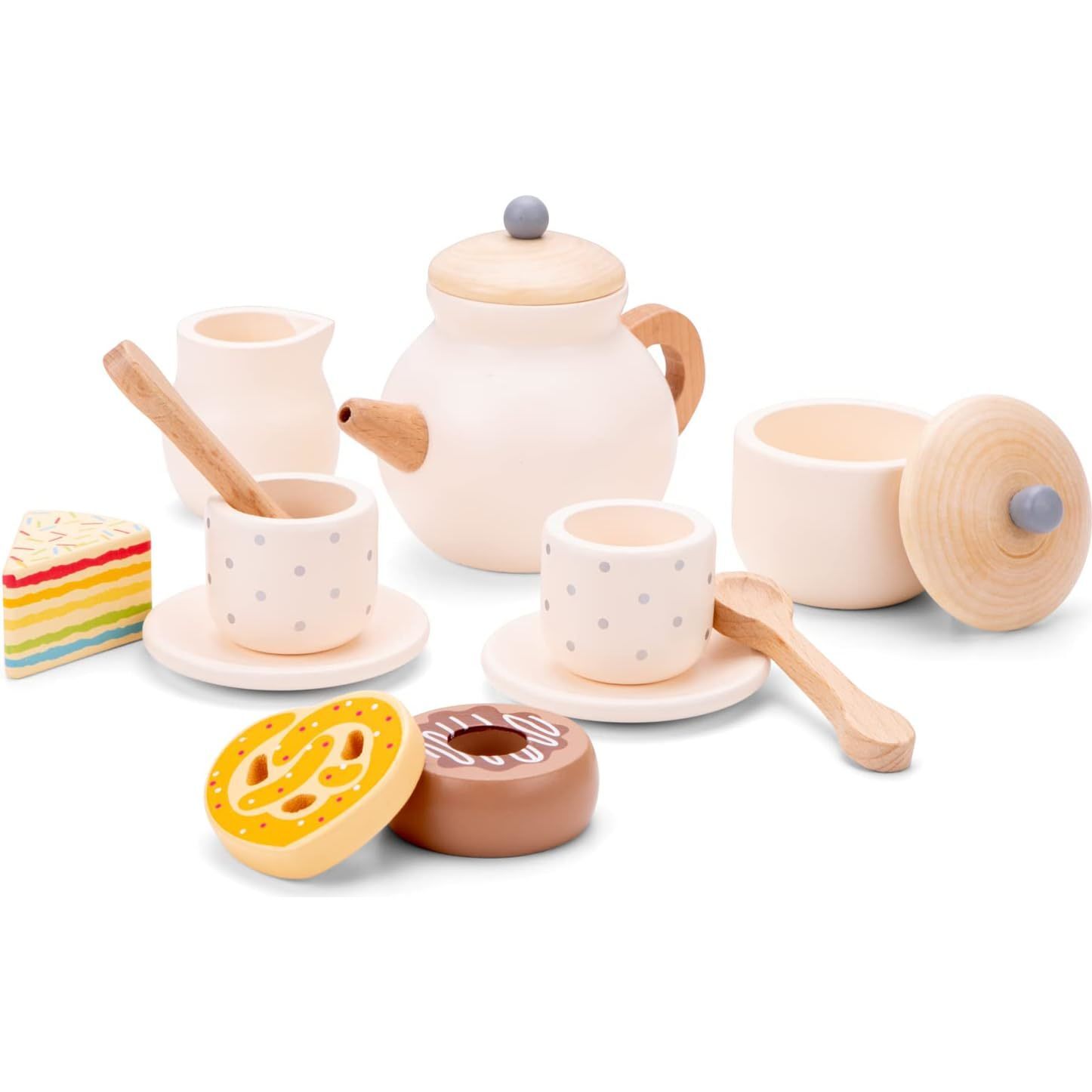 New Classic Toys Tea Set - Woodens - 1