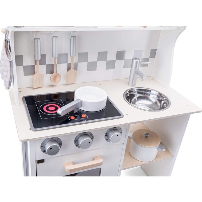 New Classic Toys Kitchenette Modern Electric Cooking, White - Woodens - 5