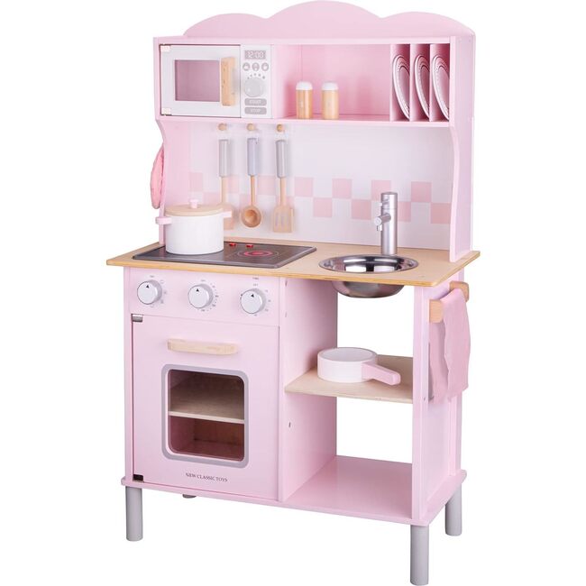 New Classic Toys Kitchenette Modern Electric Cooking, Pink - Woodens - 2