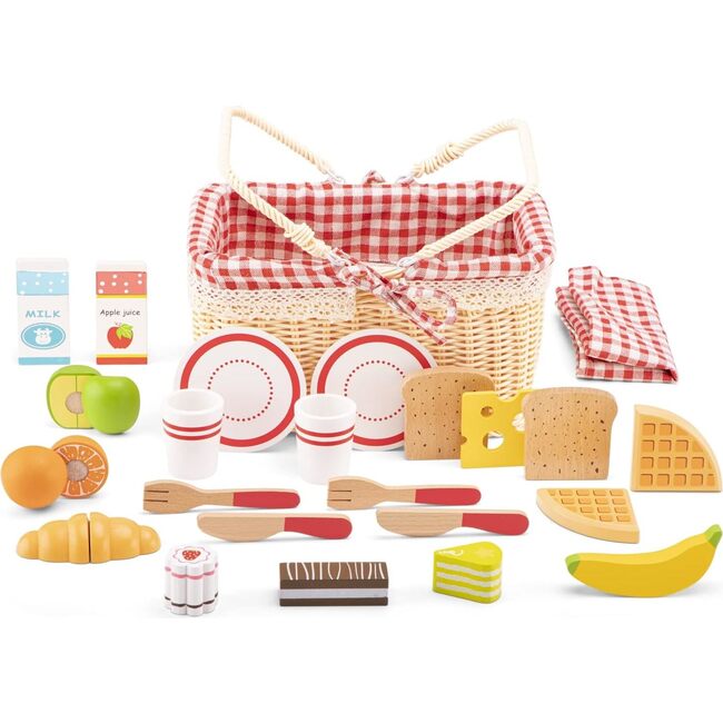 New Classic Toys Picnic Basket Set 27 pieces - Woodens - 5