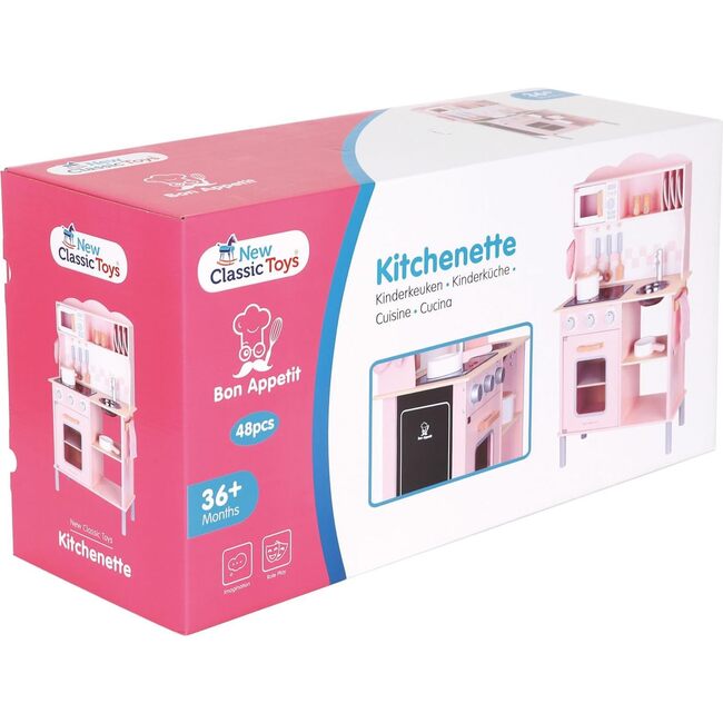 New Classic Toys Kitchenette Modern Electric Cooking, Pink - Woodens - 6