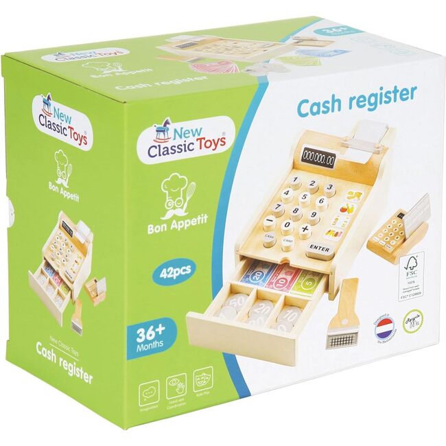 New Classic Toys Cash Register White - Woodens - 2