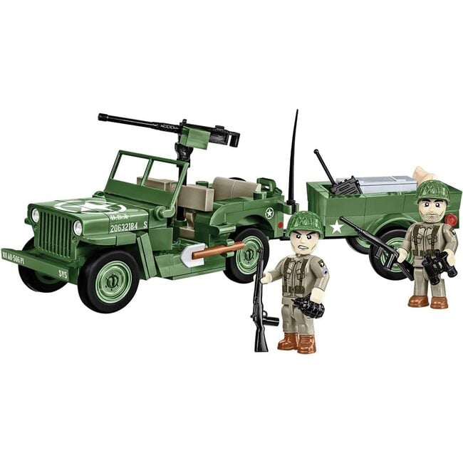 COBI Historical Collection WWII JEEP Willys MB Vehicle with Trailer