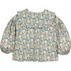 Valentina Liberty Oversized Collar Long Sleeve Blouse, Blue - Blouses - 3