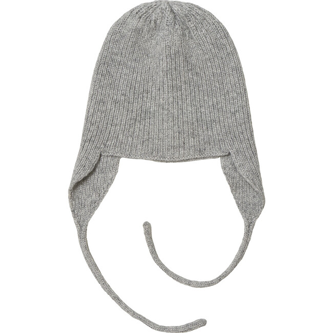 Babys Piura Merino Wool Cashmere Bonnet, Light Grey Melange