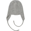 Babys Piura Merino Wool Cashmere Bonnet, Light Grey Melange - Hats - 1 - thumbnail