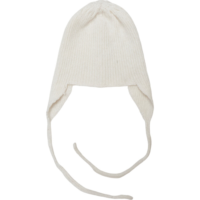 Babys Piura Merino Wool Cashmere Bonnet, Off White