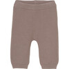 Babys Organic Cotton Knit Elastic Waist Pants, Fawn - Pants - 1 - thumbnail