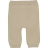 Babys Organic Cotton Knit Elastic Waist Pants, Cement - Pants - 3