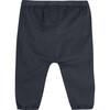 Babys Organic Cotton Corduroy Lined Elastic Waist Pants, Dark Navy - Pants - 4