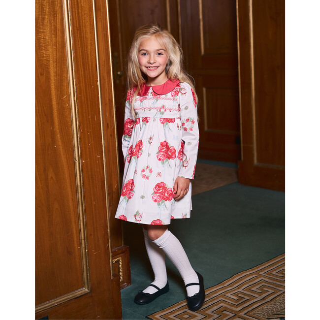 Eleanor Peter Pan Collar Long Sleeve Dress, Nutcracker Garden - Dresses - 2