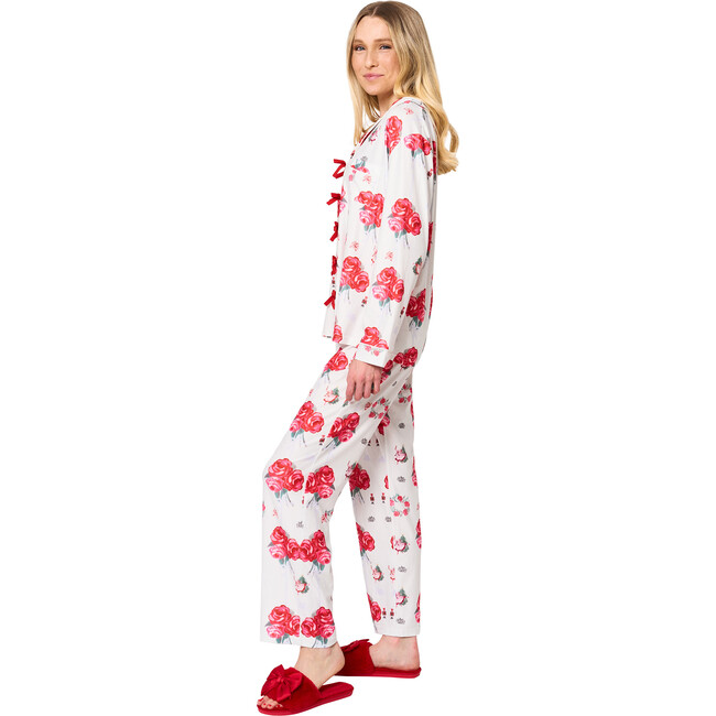 Women's Floral Long Sleeve Shirt Full Leg Pajama Set, Nutcracker Garden - Pajamas - 2