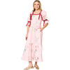 Women's Scarlette Ruffle Neck Short Puff Sleeve Dress, Whimsy Rose - Dresses - 2