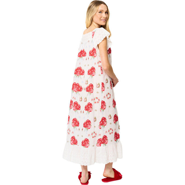 Women's Floral Print Short Sleeve Gown, Nutcracker Garden - Pajamas - 4