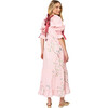 Women's Scarlette Ruffle Neck Short Puff Sleeve Dress, Whimsy Rose - Dresses - 4